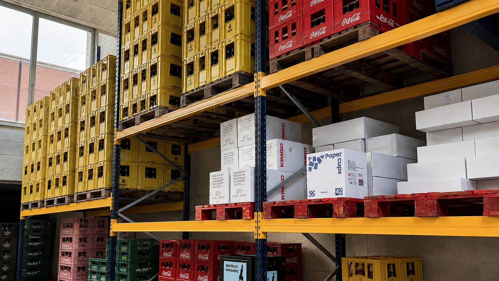 Entrepôt RED DISTRIBUTION : stock de boissons, café, vins et charbon en Île-de-France