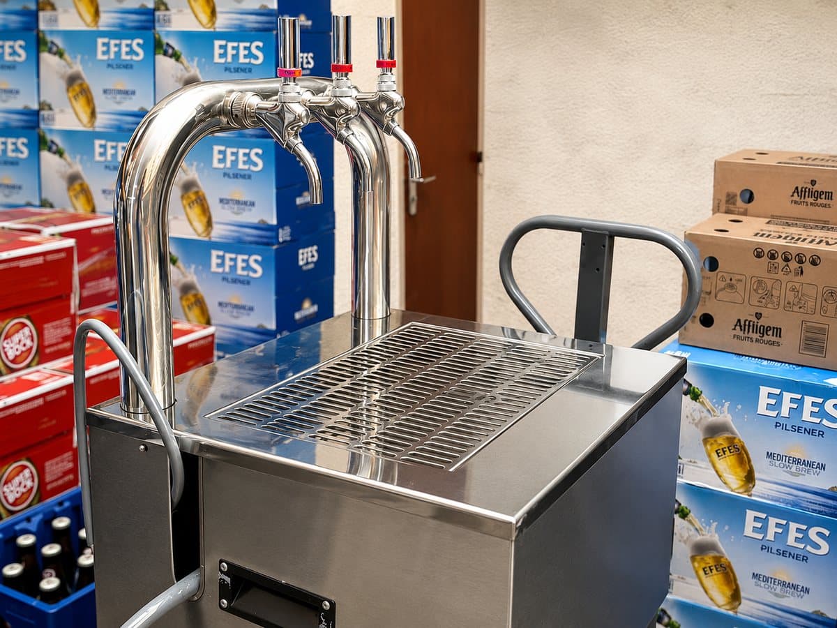 Tireuse à bière en service pour un événement